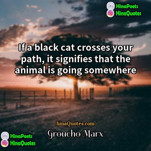 Groucho marx Quotes | If a black cat crosses your path,